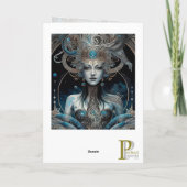 Steren, Melkweg, Vrouw die begroet/Notitiekaart Kaart (Achterkant)