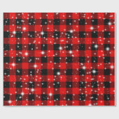Steren op Buffalo Plaid Cadeaupapier (Vlak)