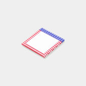 Steren, rood en wit gestreept post-it® notes (Schuin)