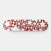 Steren, Steren, Steren in het Rood en Wit Persoonlijk Skateboard (Horizontaal)