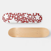 Steren, Steren, Steren in het Rood en Wit Persoonlijk Skateboard (Horizontaal)