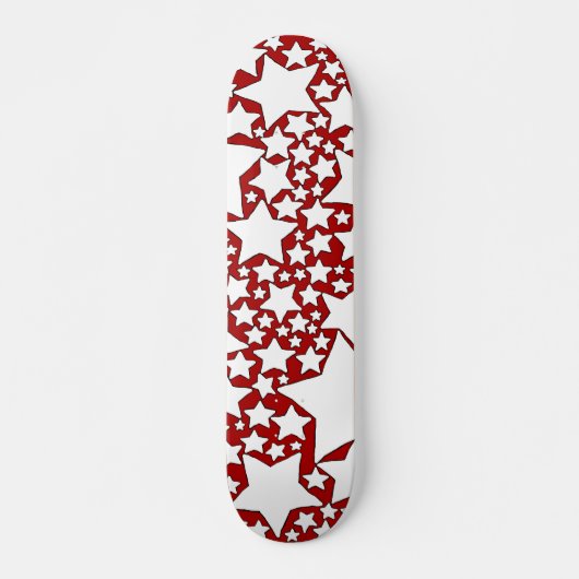 Steren, Steren, Steren in het Rood en Wit Persoonlijk Skateboard (Voorkant)