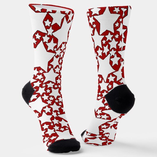 Steren, Steren, Steren in het Rood en Wit Sokken (Gebogen)
