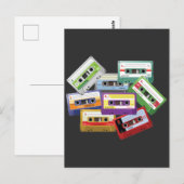 Stereo Cassettebandje Mixtape Radio 80s 90s Muziek Briefkaart (Voorkant / Achterkant)