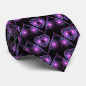 Stereo Love Heart Fractal Pink Stropdassen (Opgerold)