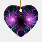 Stereo Love Heart Fractal Pink Tree Ornament (Achterkant)