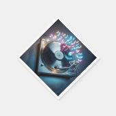 Stereo Platenspeler met Neon Notes Servet (Hoek)