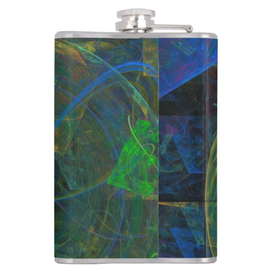 Stereo Punk Flame Fractal Heupfles (Achterkant)