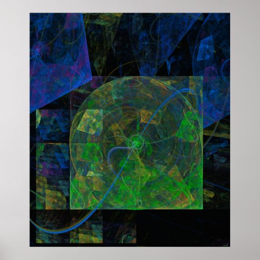 Stereo Punk Flame Fractal Poster (Voorkant)