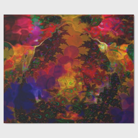 Stereo Trippin Psychedelic Abstract Cadeaupapier (Vlak)