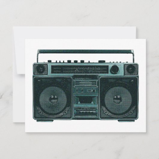 stereo-uitnodiging voor retro kaart (Voorkant)