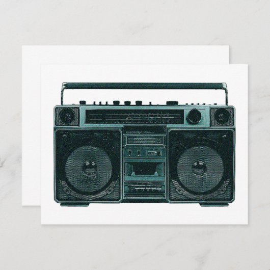 stereo-uitnodiging voor retro kaart (Voorkant / Achterkant)