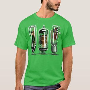 Stereo versterkerbuizen in  stijl t-shirt