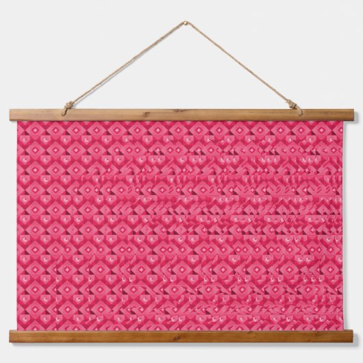 Stereogram 3D Hart Handen rood ontwerp hangend kun Wandkleed (Voorkant)