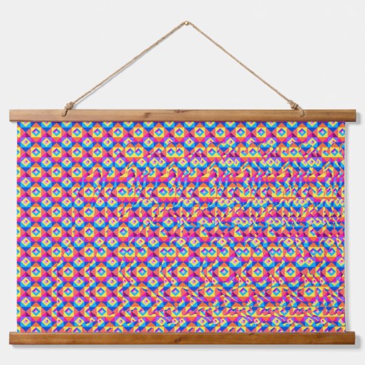 Stereogram 3d Heart Hands design hanging art Hangend Wandkleed (Voorkant)