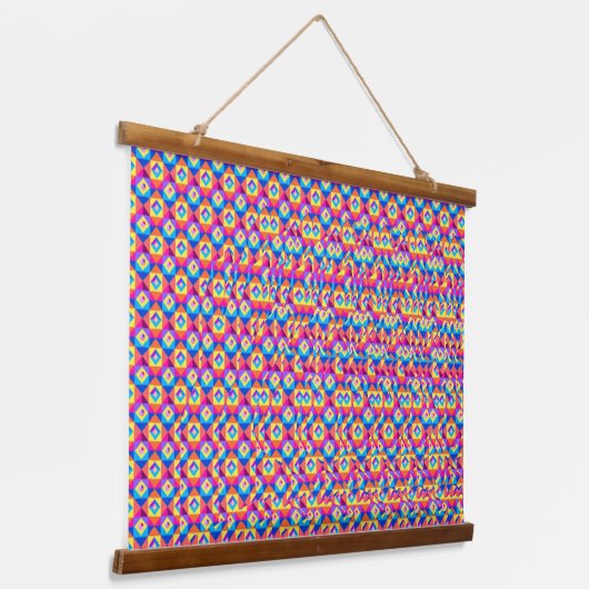 Stereogram 3d Heart Hands design hanging art Hangend Wandkleed (Gebogen)