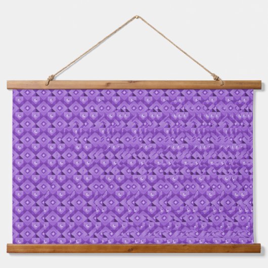 Stereogram 3d Heart Hands purple design art Hangend Wandkleed (Voorkant)