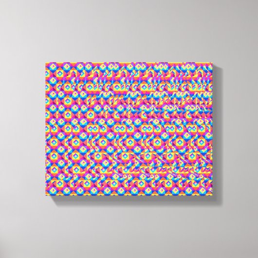Stereogram Hart en Handen 3D poster Canvas Afdruk (Voorkant)