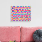Stereogram Heart and Hands 3d poster Canvas Afdruk (Insitu (Woonkamer))