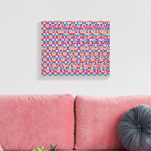 Stereogram Heart and Hands 3d poster Canvas Afdruk (Insitu (Woonkamer))