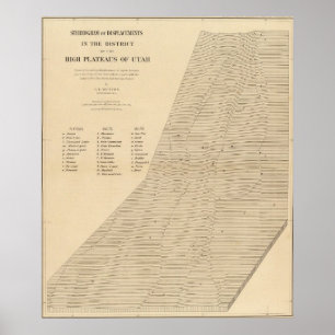 Stereogram van de waterverplaatsing Utah Poster