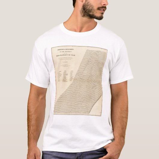 Stereogram van de waterverplaatsing Utah T-shirt (Voorkant)