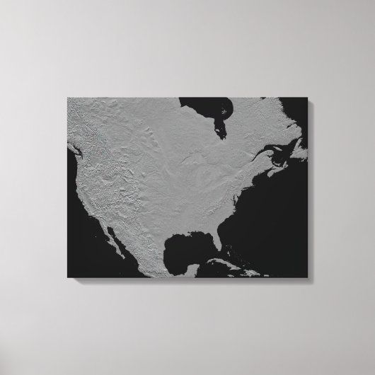 Stereoscopisch uitzicht van Noord-Amerika Canvas Afdruk (Voorkant)