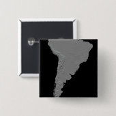 Stereoscopisch uitzicht van Zuid-Amerika Vierkante Button 5,1 Cm (Voorkant /achterkant)