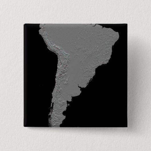 Stereoscopisch uitzicht van Zuid-Amerika Vierkante Button 5,1 Cm (Voorkant)