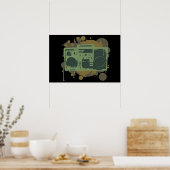 Stereostijl Poster (Keuken)