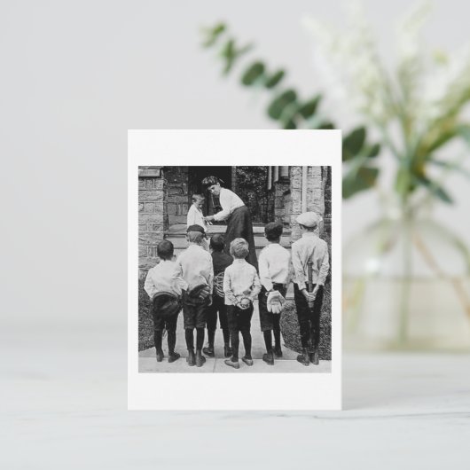 Stereoview, alsjeblieft mama? briefkaart (Staand voorkant)