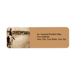 Stereoview Kaart - Home on the Range Etiket