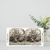  Stereoview - Kerstavond bij de Boom Feestdagenkaart (Staand voorkant)
