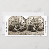  Stereoview - Kerstavond bij de Boom Feestdagenkaart (Voorkant)