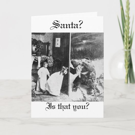 Stereoview - Kerstman?  circa 1899 Feestdagen Kaart (Voorkant)