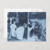 Stereoview - Kerstman?  circa 1899 Feestdagenkaart (Voorkant / Achterkant)