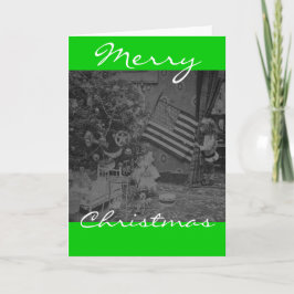 Stereoview - Patriottische Kerstmis circa 1901 Feestdagen Kaart