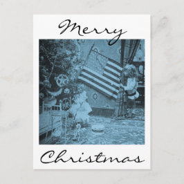 Stereoview - Patriottische Kerstmis circa 1901 Feestdagenkaart