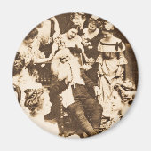  stereoview - Santa en de dames Magneet (Voorkant)
