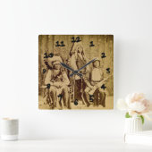  Stereoview van de Raad van de Sioux-oorlog Vierkante Klok (Huis)