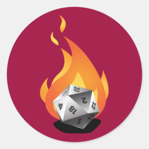 Sterf in een brand (D.I.A.F) Ronde Sticker