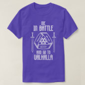 Sterf in strijd en ga naar Valhalla Viking Warrior T-shirt (Design voorkant)