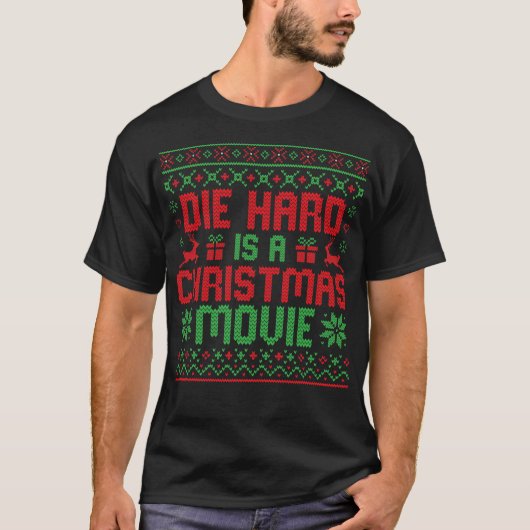 Sterf is een kerstfilm grappig, lomp kerstfeest t-shirt (Voorkant)