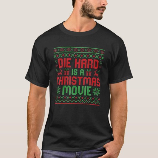 Sterf is een kerstfilm grappig, lomp kerstfeest t-shirt (Voorkant)