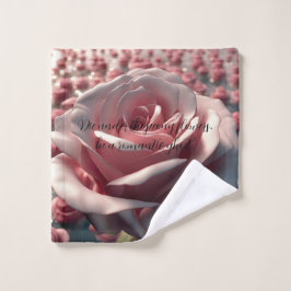 Sterf onder de pioenroos bloemen, wees een romanti washandje