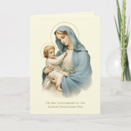 Sterfdag van een geliefde Maria Jezus Kaart