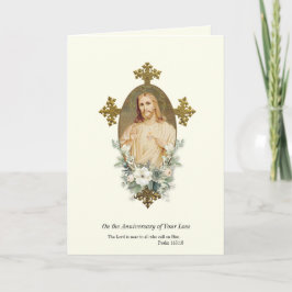 Sterfdag Verlies Geliefde Heilig Hart Jezus Kaart