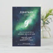 Sterfeest Uitnodiging Diepe Ruimte Sterren (Staand voorkant)