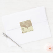 Sterfte, kinkhoest, mazelen vierkante sticker (Envelop)