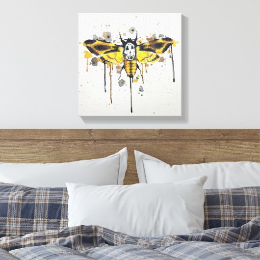 Sterftekoppootwerk Canvas Afdruk (Insitu (Slaapkamer))